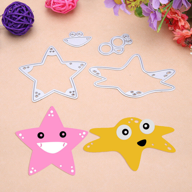 Snowvirtuos 4pcs Sea Star Metal Cutting Tools Stencils DIY Scrapbooking