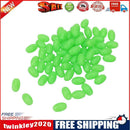 100pcs Hard Luminous Beads Float Balls Fishing Line Stoppers (6x10mm Green)