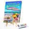 Welcome Summer Oil Paint By Numbers Kits DIY Handpainted on Canvas Wall Art Gift