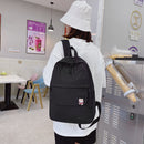 Women Preppy Style Solid Color Shoulder Bag Students Large Capacity Knapsacks
