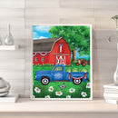 Farm Car Oil Paint By Numbers DIY Handpainted on Canvas Wall Art Gift Unframed