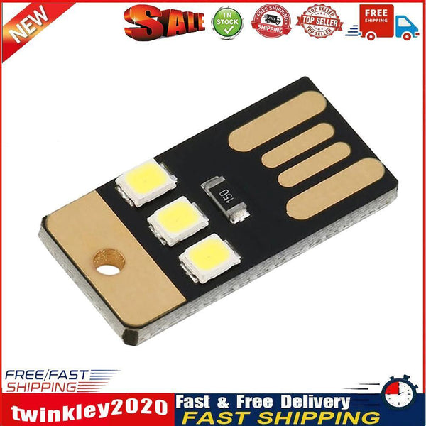 Camping Mobile USB LED Small Night Lights Energy Saving Flashlight (Black) Newly