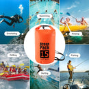 Waterproof Dry Bag Pack Sack Swimming Kayaking River Trekking (15L Orange) Newly