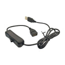 USB Male To Female Cable Extension with ON/OFF Switch 1m Fan Power Supply Wire