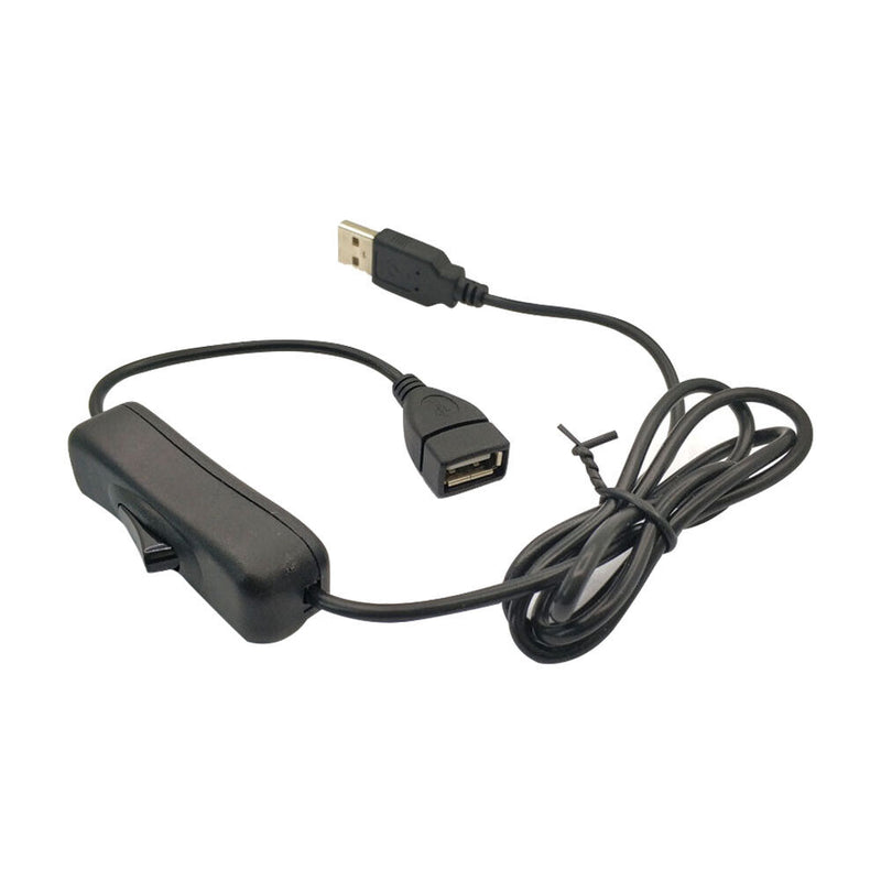 USB Male To Female Cable Extension with ON/OFF Switch 1m Fan Power Supply Wire