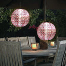 LED Solar Lamp Waterproof Painting Lantern Hanging Light Festival Decor (A)