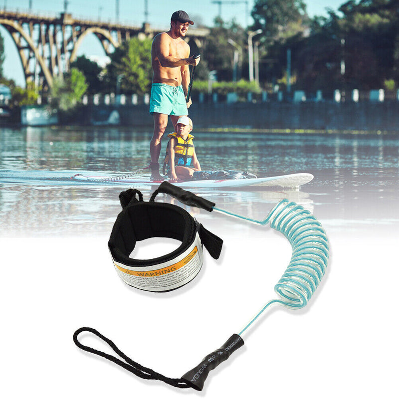 Safety Surf Foot Leg Rope TPU Surfing Paddle Board Coiled Surfboard Ankle Lea