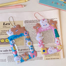 Rabbit Cartoon Lanyard Card Cover Protective Case Campus Card Package ID Holder