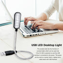 Students USB Power LED Book Lights Desk Reading Lamp for Bedroom Study Room
