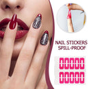 10pcs U-Shaped Nail Stickers Spill-Proof Nail Polish Protector (Red)
