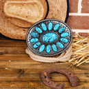 Alloy Turquoise Stone Belt Buckle Jeans Western Cowboy Style Gift for Men Women