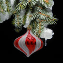 Creative Christmas Onion Printed Ball Xmas Tree Pendant Decor Prop (Red) Newly