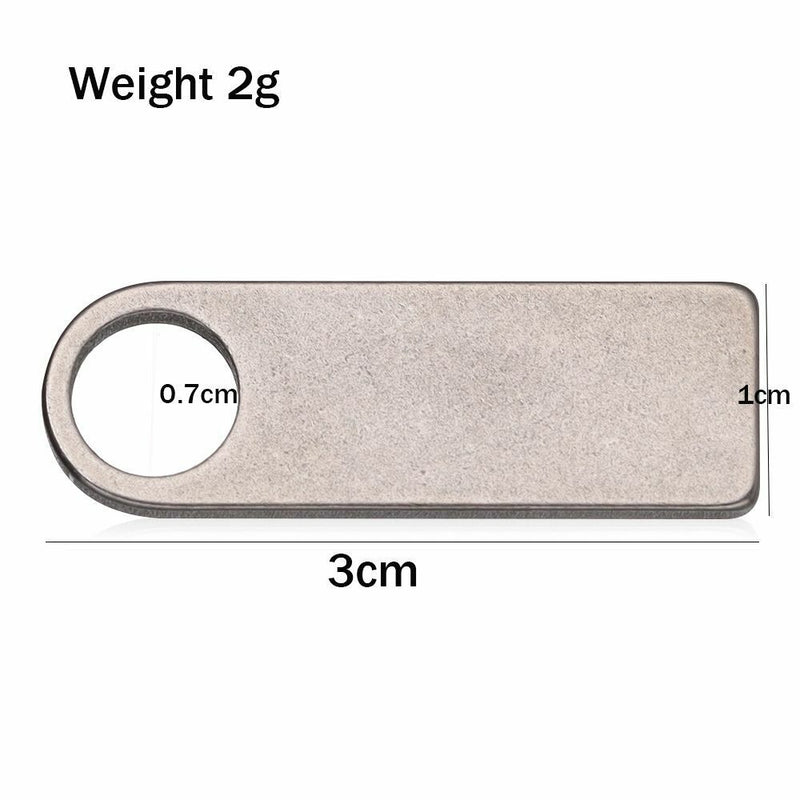 EDC Multi Tool Keyring Pendant DIY Name Tag Titanium Plate Anti-Lost Pet
