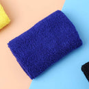 1 Pair Sweatband Towel Hand Band Gym Tennis Wristbands Wrist Support(Blue)