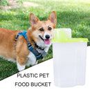 Pet Food Store Bucket Dried Grains Tank Cat Food Storage Container (Green)