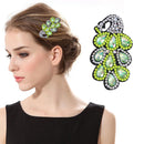 3pcs Peafowl DIY Full Drill Diamond Painting Hairpin Elegant Girls Hair Clips