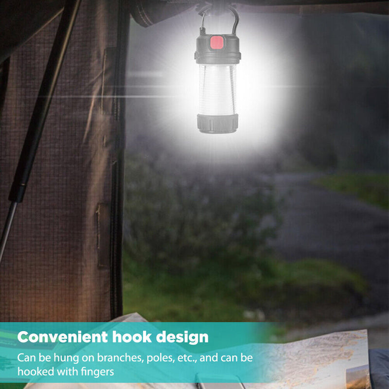 LED Tent Lamp Waterproof Camping Emergency USB Charge Portable Working Ligh