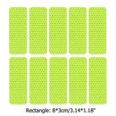 10pcs Car Reflective Stickers Warning Strip Safety Tapes (Rectangle)(Green)