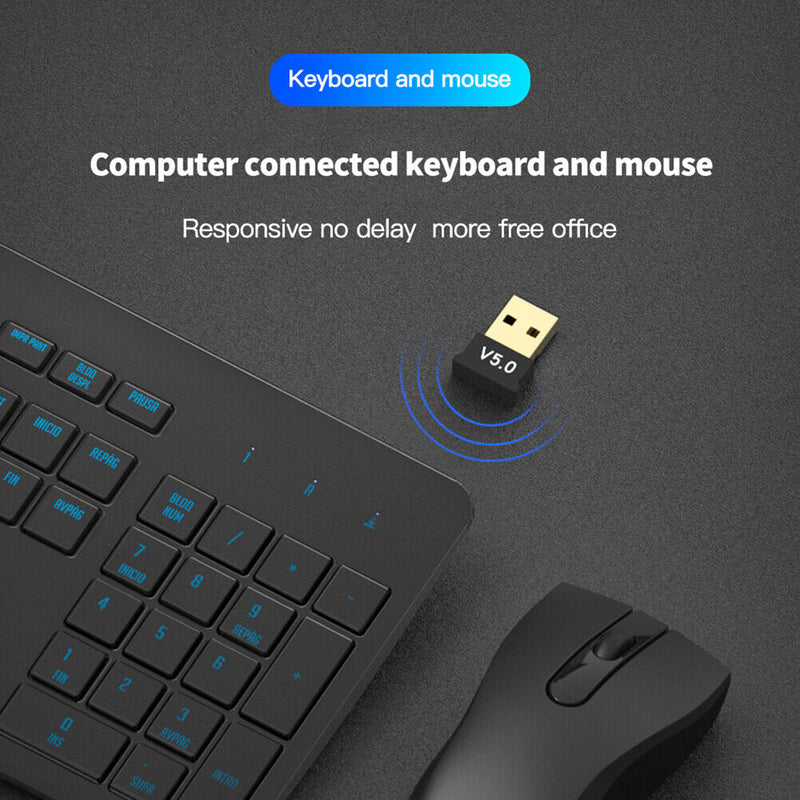 USB Bluetooth 5.0 Receiver Transmitter Audio Music PC Wireless Adapter Dongle