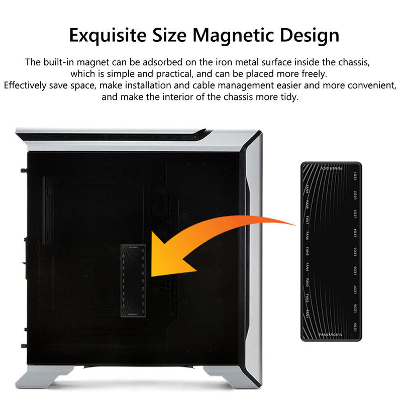 1 To 9 Controller Adapter Sata 5V 3 Pin Argb Cooling Fan 4 Pin Pwm for pc Case