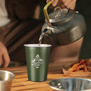 #A 350ml 4pcs Stainless Steel Water Mugs Camping Tableware Picnic Drinking Cups