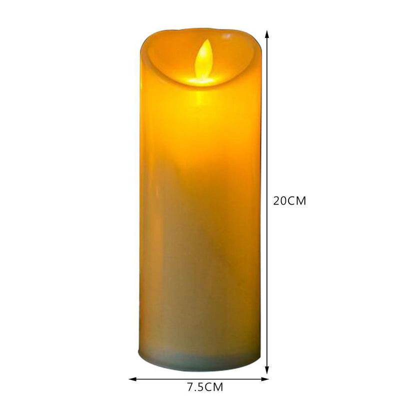Flameless LED Candle Light Flickering Wedding Home Party Decor (7.5x20cm)