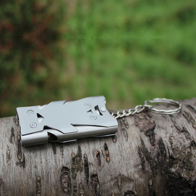 Survival Whistle - Super Loud 2pcs Distress Rescue Signal Whistle with Keychain