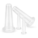 4pcs Silicone Cupping Can Vacuum Face Massage Cup Health Care Tool (White) Newly