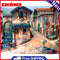 Handpainted DIY Beautiful Town Oil Paint by Numbers Kit Pictures Wall Craft Gift