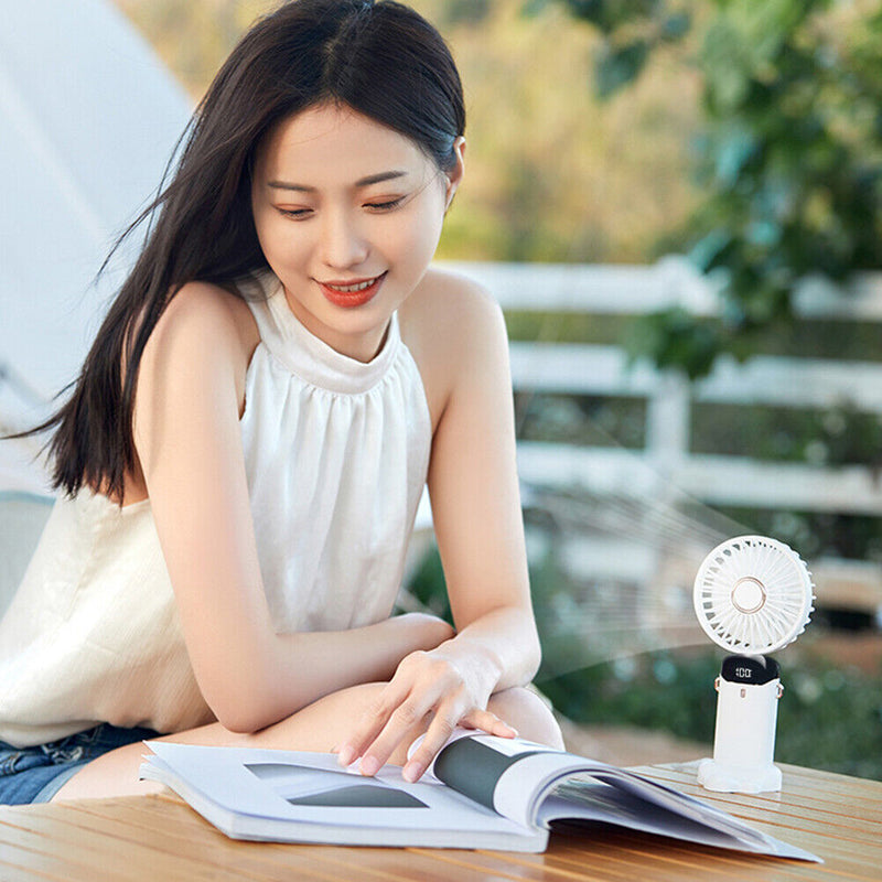 #A Portable Handheld Fan Hanging Neck Home Office Desktop Summer Air Cooling Fan