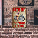 20x30cm Retro Beauty Motorcycle Tin Painting Rectangular Metal Signs (D)