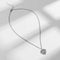 Women Punk Cross Necklace Hollow Heart Pendant Clavicle Chain Jewellery