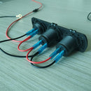 For Car Car Cigarette Lighter LED Rocker Switch Panel 12V Outlet On-Off Switch