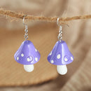 Cute Party Mushroom Earrings Mushroom Pendant Dangle Hook Earrings Statement