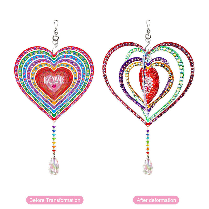 DIY Diamond Painting Double-sided Hanging Rotatable Wind Chime (GSP205) Newly