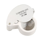 40x 6-shaped 25mm Lens Jewelry Magnifier Illuminated Loupe with Two LED Newly