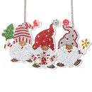 DIY Applique Diamond Three Gnomes Wall Hanger Acrylic Craft Door Pendant Newly