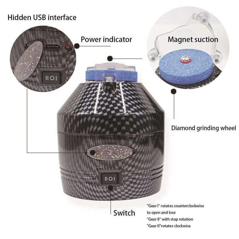 Rechargeable USB Electric Fishing Hook Sharpening Wheel Fish Hooks Grinding Disk