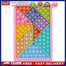 Tangram Push Bubbles Decompression Soft Vent Toys Stress Reliever for Children