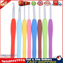 8pcs/set Soft TPR Handle Crochet Hooks Knitting Needles DIY Weaving Tools Newly