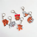 National Chaowen Charm Keyring Tiger Keychain Bag Hanging Pendant Key Chain