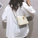 Summer Beach Straw Messenger Bags Shell Women Woven Shoulder Purse Handbags