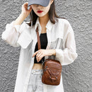 Women Retro Pure Color Shoulder Bag Soft PU Leather Shoulder Bags Mini Purse