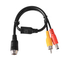 Aviation Head to RCA Male DC Male Extension Cable Adapter for Camera (A)