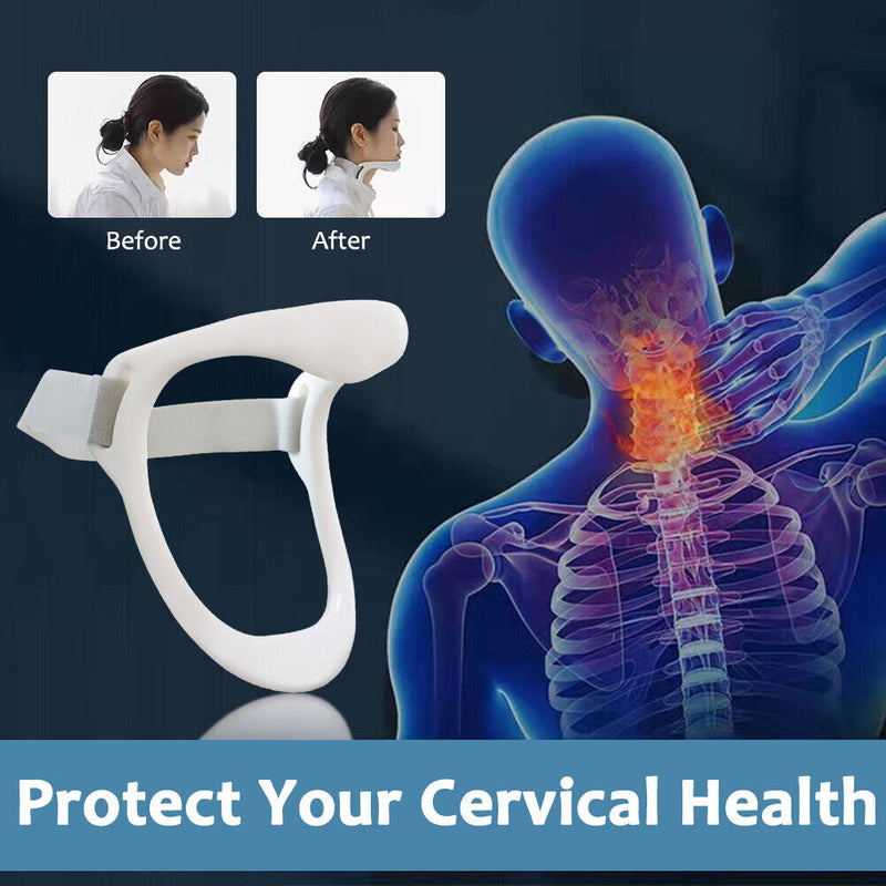 Adjustable Cervical Retractor Traction Posture Correct Neck Support Belt Newly