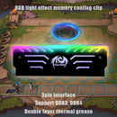 RGB LED Light 6 Mode Automatic Change Desktop Memory Cooling Clip for DDR3 DDR4