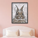 5D DIY Diamond Snow Rabbit Full Round Drill Mosaic Wall Art Rhinestone Picture