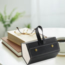 5 Grid Portable Glasses Display Box Folding Leather Sunglasses Bag (Black) Newly