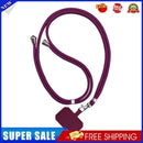 Universal Cellphone Lanyard Phone Strap (Wine Red Cured Cloth + Soft Rope)