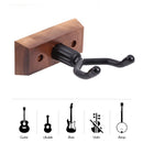 Guitar Wall Mounted Hanger Hook Holder Bass Ukulele Display Wooden Stand Rack